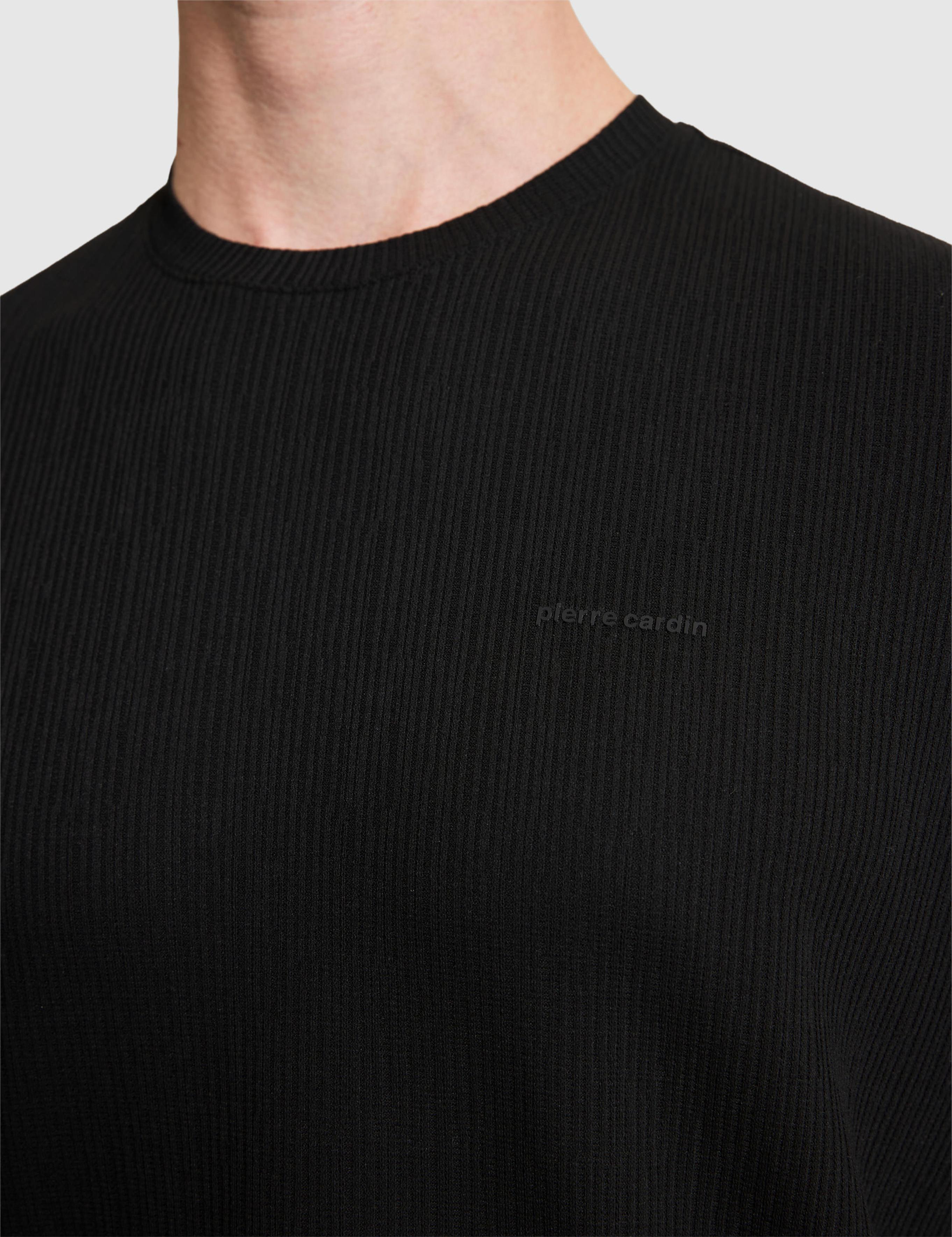 Siyah Regular Fit Bisiklet Yaka Tişört