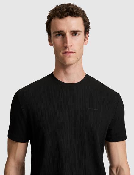 Siyah Regular Fit Bisiklet Yaka Tişört - 50321148045