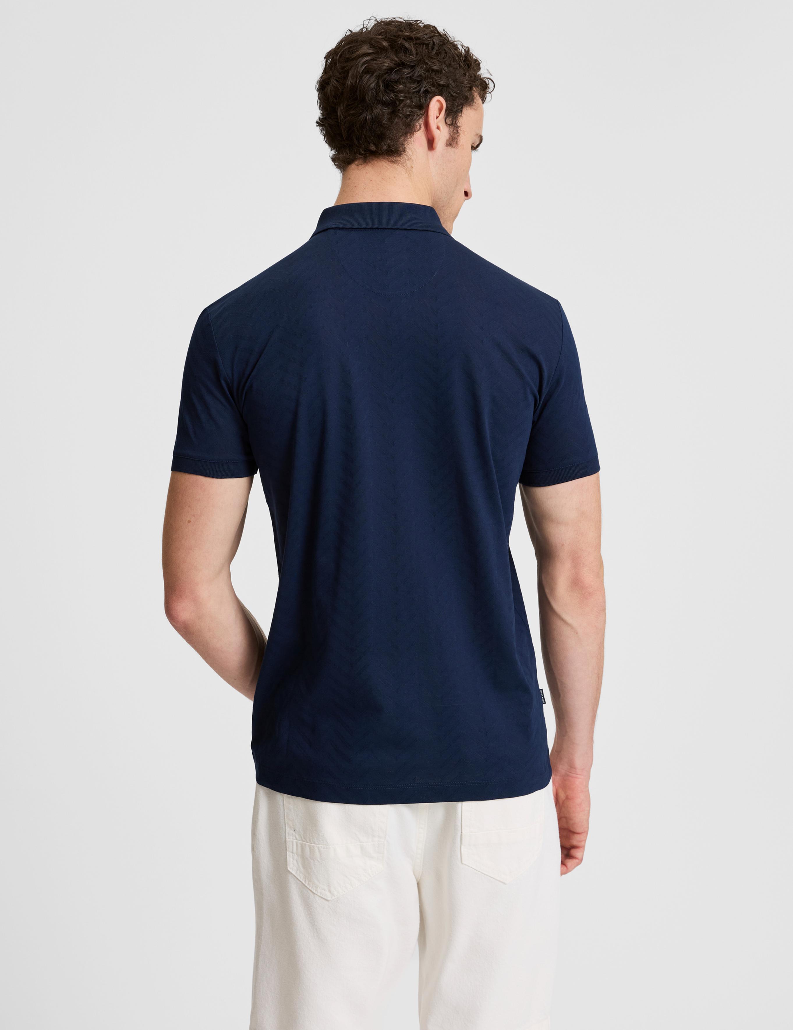 Lacivert Slim Fit %100 Pamuk Polo Yaka Tişört