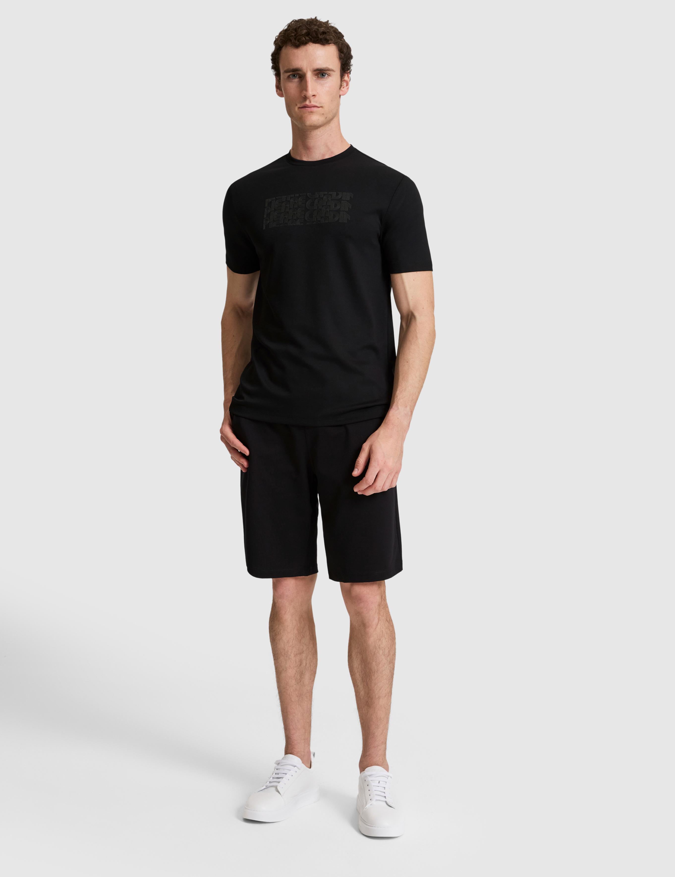 Siyah Regular Fit Bisiklet Yaka Tişört