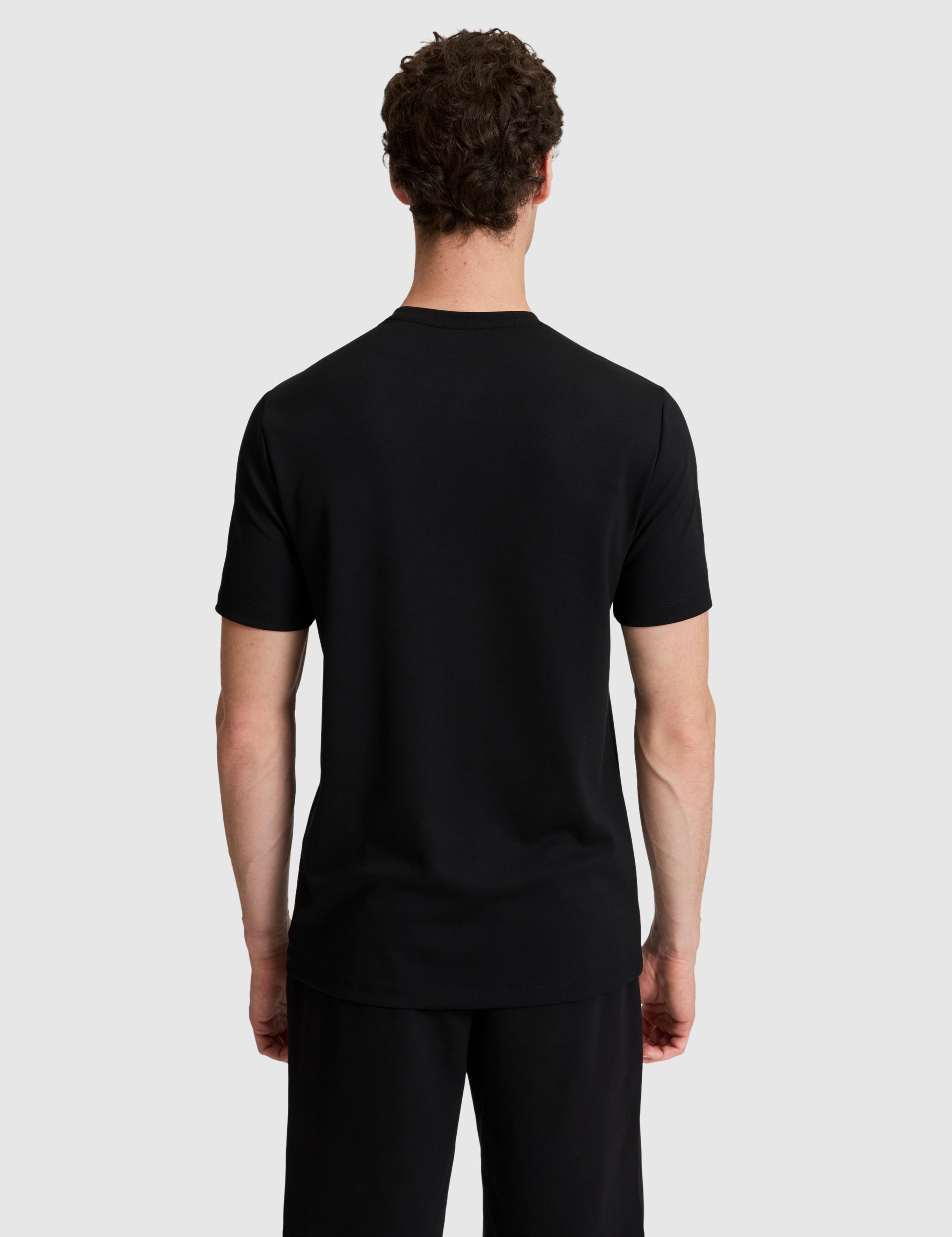 Siyah Regular Fit Bisiklet Yaka Tişört