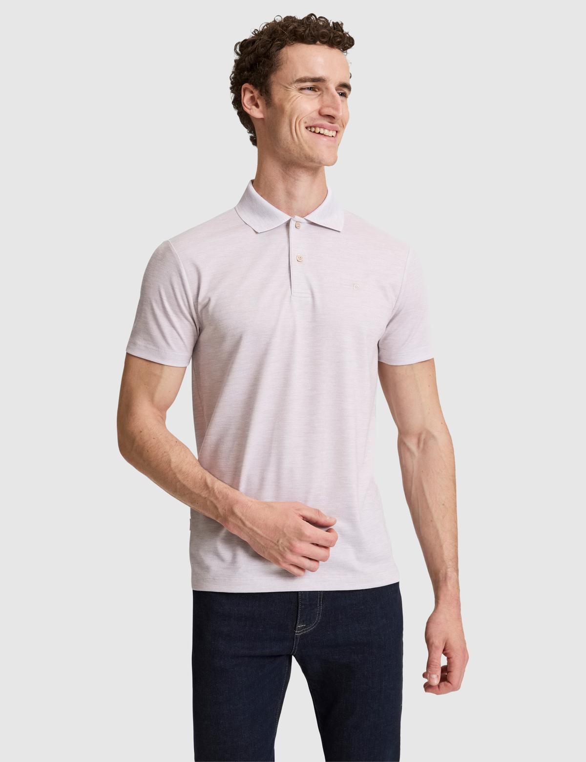 Bej Slim Fit Polo Yaka Tişört - 50323955041
