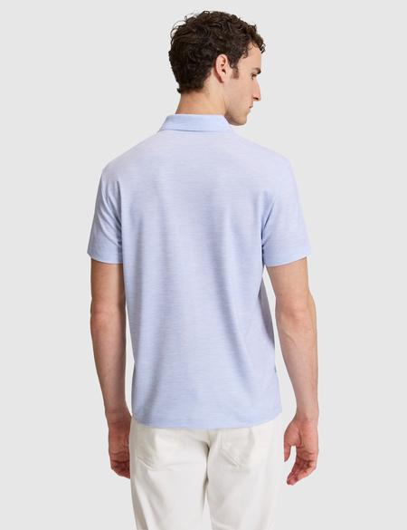 Açık Mavi Slim Düğmeli Fit Polo Yaka Tişört - 50323955035