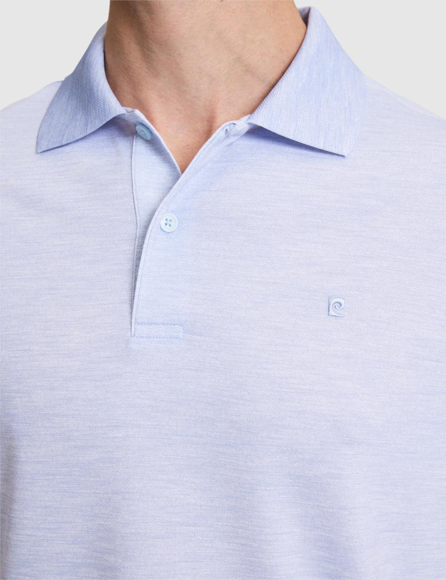 Açık Mavi Slim Düğmeli Fit Polo Yaka Tişört