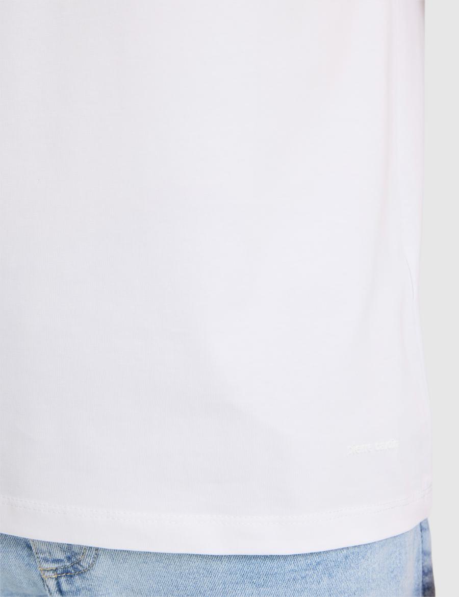 Ekru Regular Fit Bisiklet Yaka Tişört