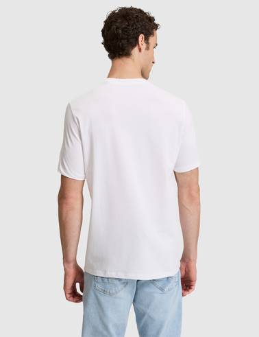 Ekru Regular Fit Bisiklet Yaka Tişört