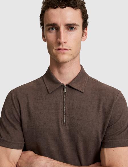 Koyu Kahverengi Slim Fit Polo Yaka Tişört - 50321152062