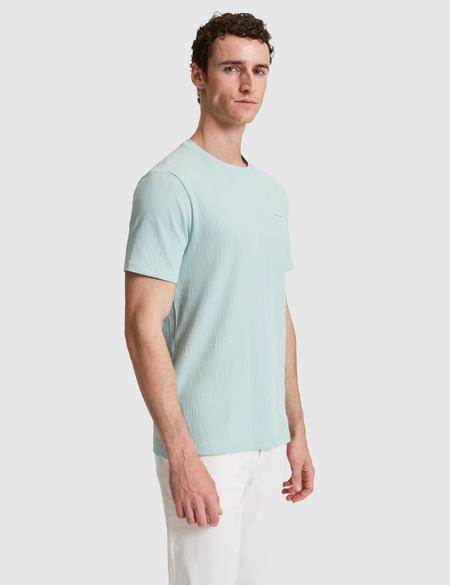 Su Yeşili Regular Fit Bisiklet Yaka Tişört - 50321148084