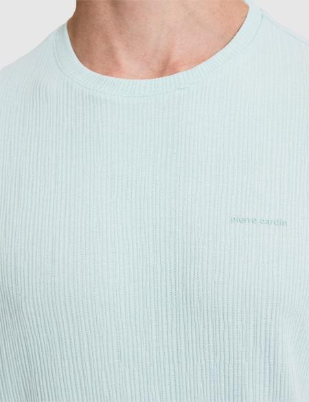 Su Yeşili Regular Fit Bisiklet Yaka Tişört - 50321148084