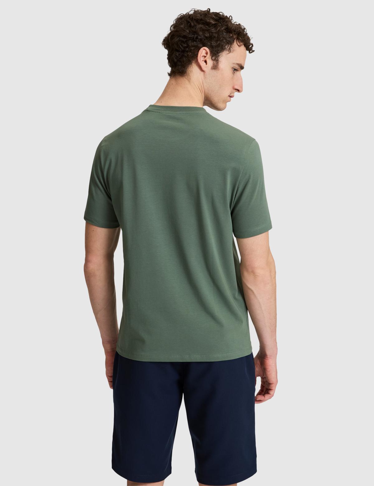 Haki Regular Fit Bisiklet Yaka Tişört - 50323973014