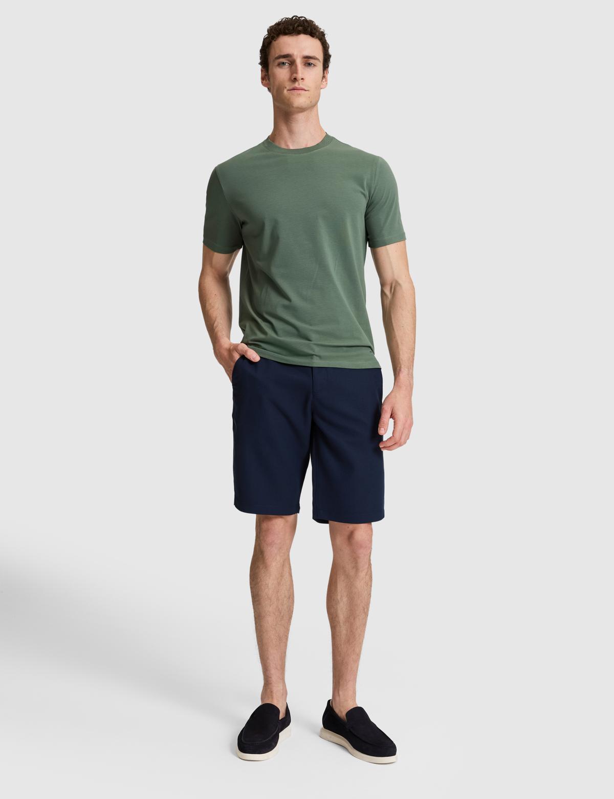Haki Regular Fit Bisiklet Yaka Tişört - 50323973014