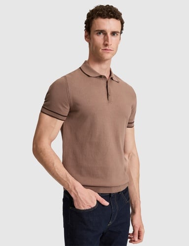 Vizon Slim Fit %100 Pamuk Düğmeli Polo Yaka Triko Tişört