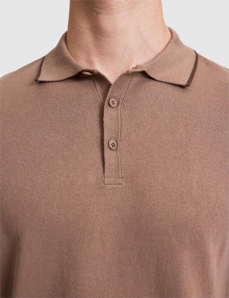 Vizon Slim Fit %100 Pamuk Düğmeli Polo Yaka Triko Tişört