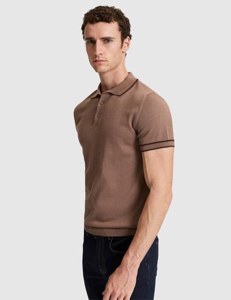 Vizon Slim Fit %100 Pamuk Düğmeli Polo Yaka Triko Tişört - 50320831031
