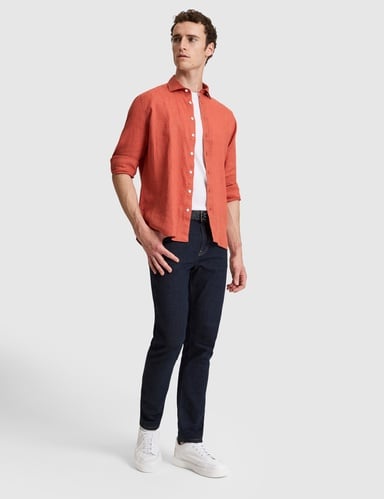 Lacivert Slim Fit Jean Pantolon