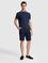 Lacivert Slim Fit Dokuma Şort