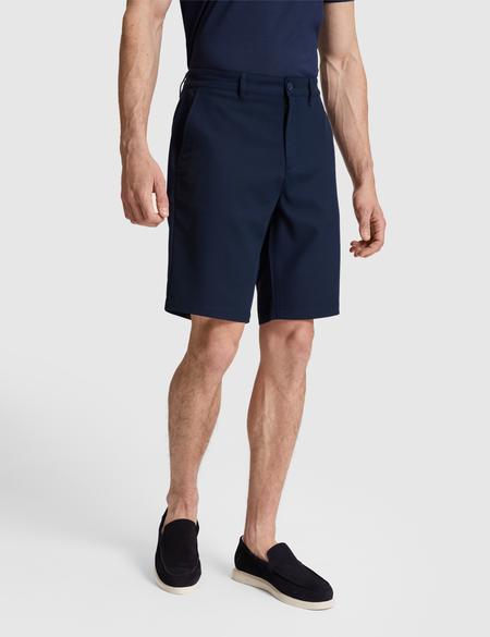 Lacivert Slim Fit Dokuma Şort - 50321831042