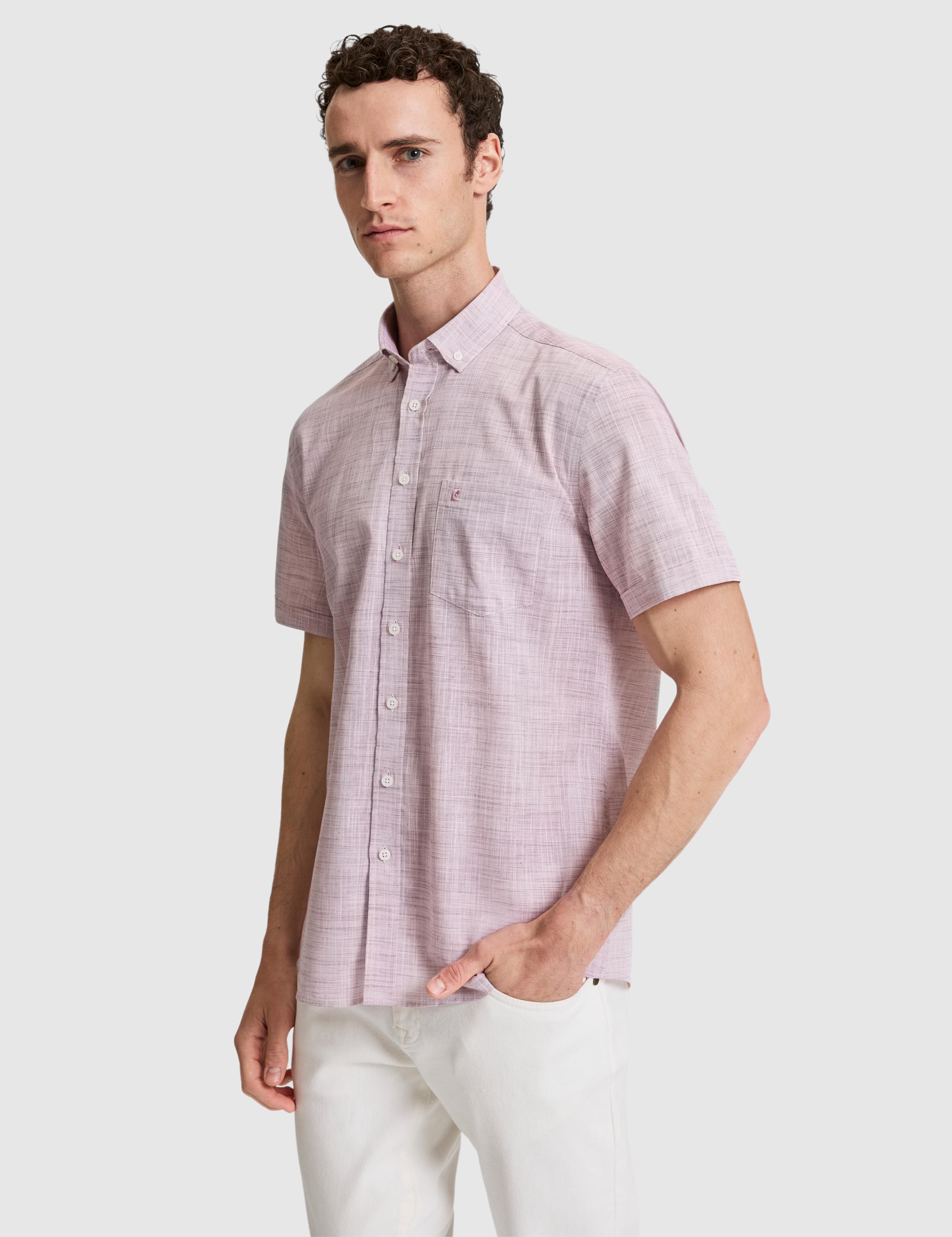 Bordo %100 Pamuk Regular Fit Yazlık Gömlek