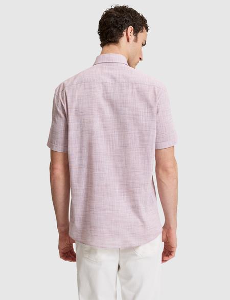 Bordo %100 Pamuk Regular Fit Yazlık Gömlek - 50325364007