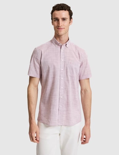 Bordo %100 Pamuk Regular Fit Yazlık Gömlek
