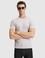 Açık Gri Slim Fit Bisiklet Yaka Triko Tişört