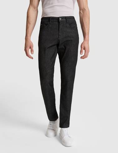 Siyah Straight Fit Jean Pantolon