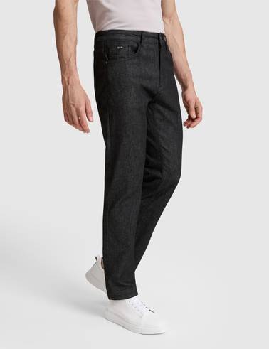Siyah Straight Fit Jean Pantolon