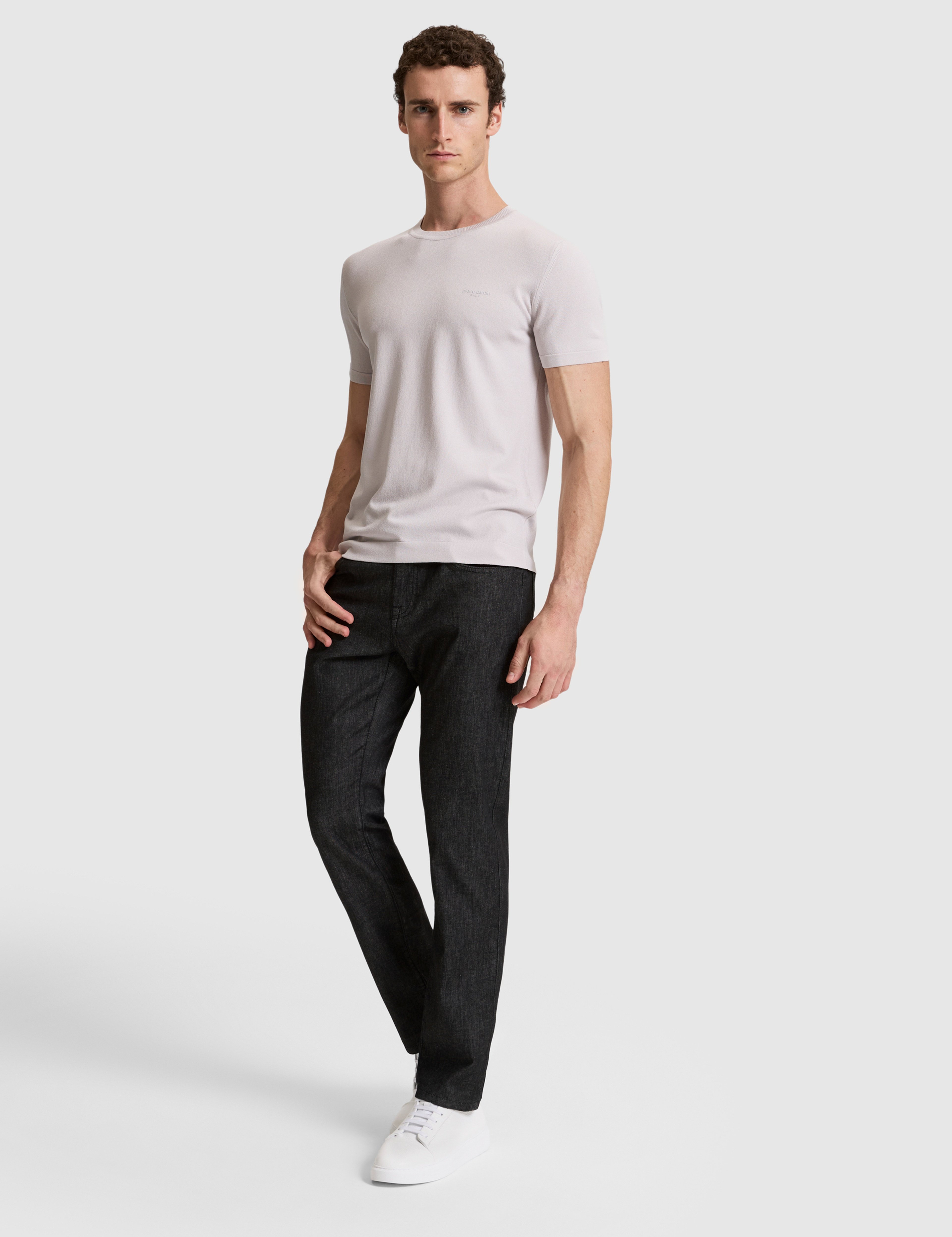 Siyah Straight Fit Jean Pantolon - Image 3