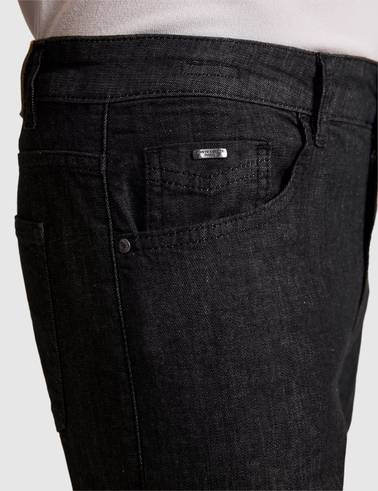 Siyah Straight Fit Jean Pantolon