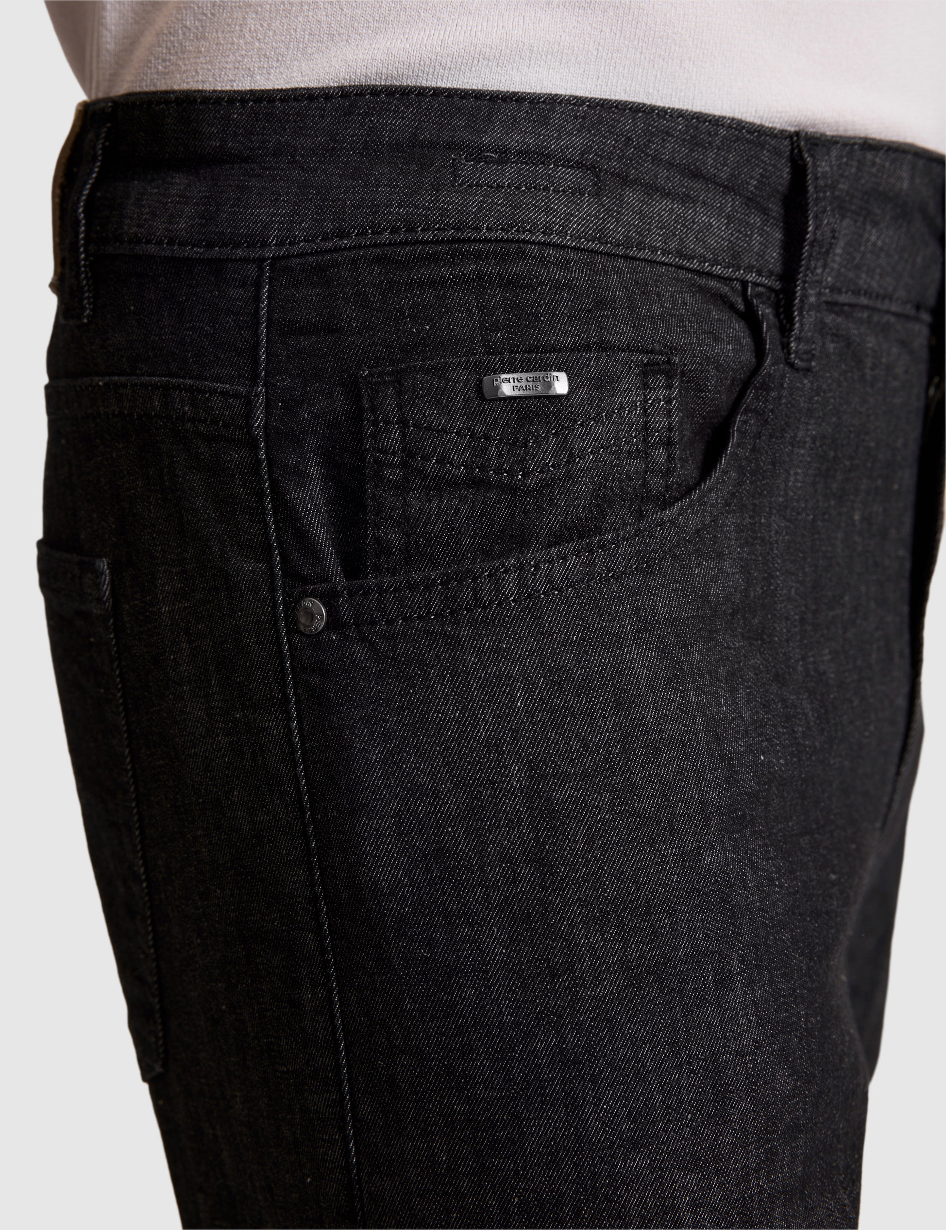 Siyah Straight Fit Jean Pantolon - Image 6