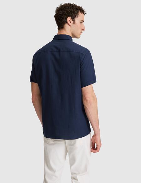 Lacivert %100 Pamuk Regular Fit Yazlık Gömlek - 50325364019