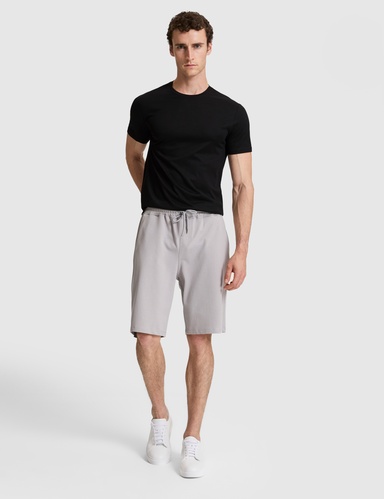 Gri Comfort Fit Örme Şort