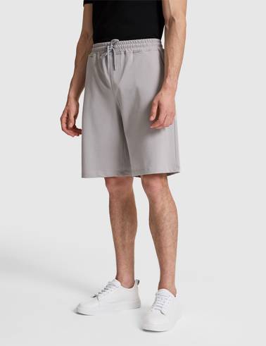 Gri Comfort Fit Örme Şort