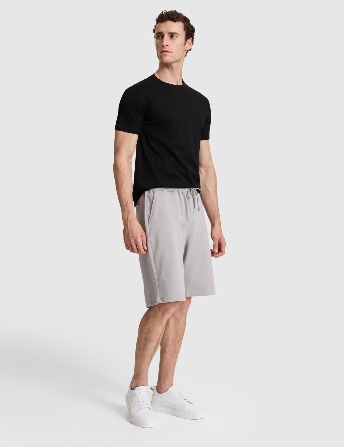 Gri Comfort Fit Örme Şort - 50327867010