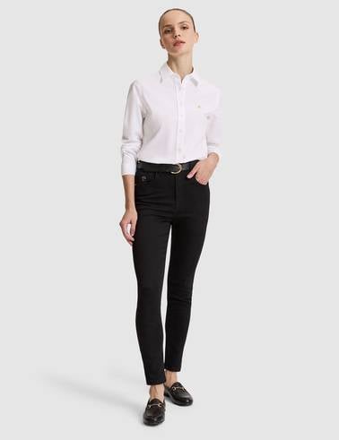 Beyaz Slim Fit Pamuklu Basic Gömlek