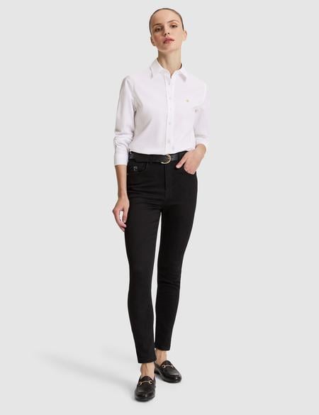 Beyaz Slim Fit Pamuklu Basic Gömlek - 50328627015