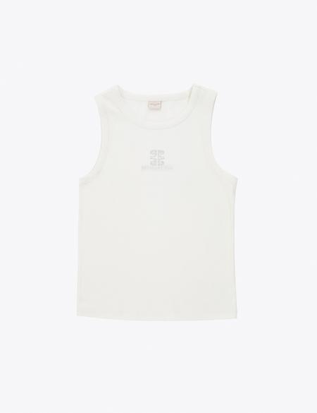 Beyaz Slim Fit Örme Bluz - 50319825005