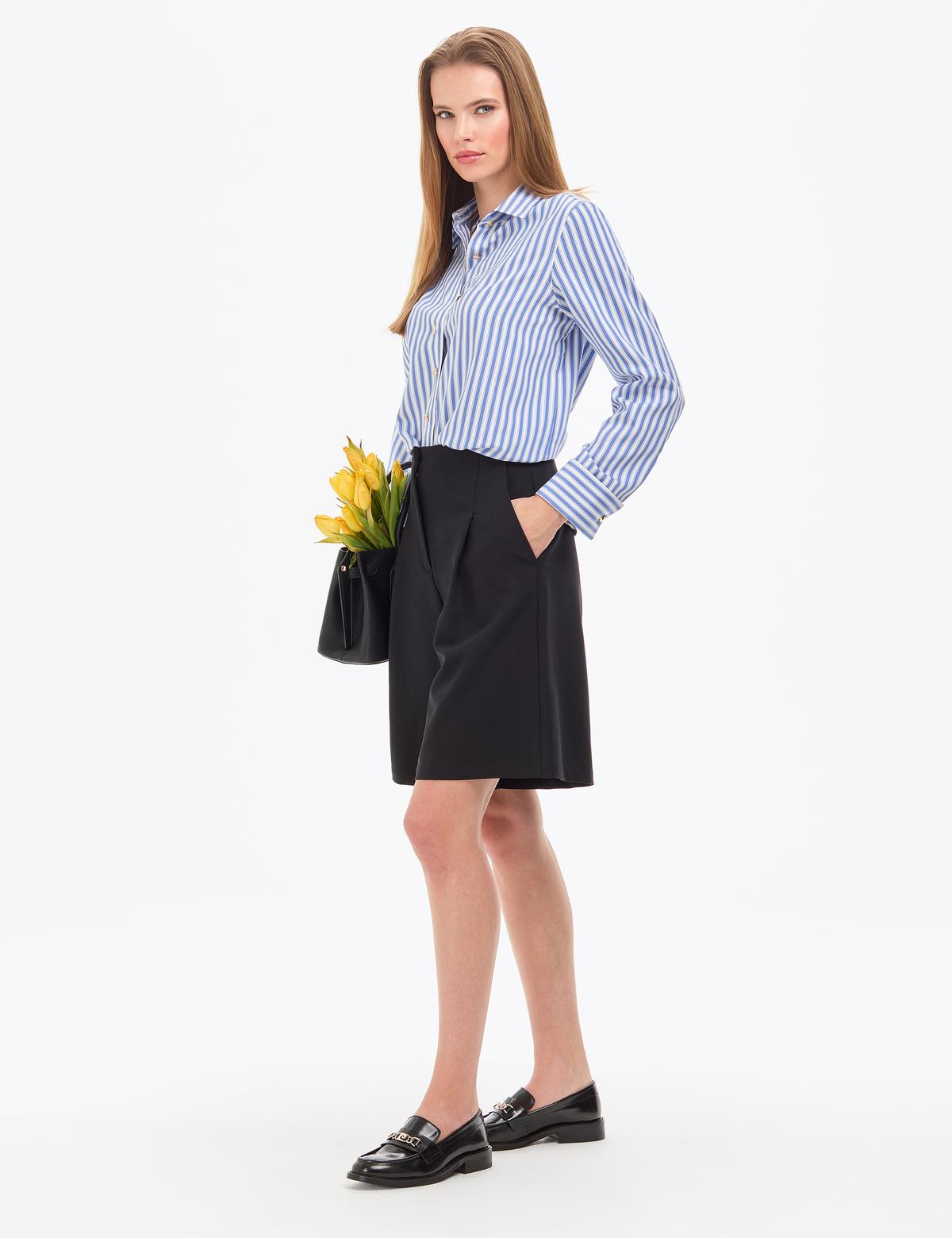 Siyah Comfort Fit Bermuda Şort - 50321214002