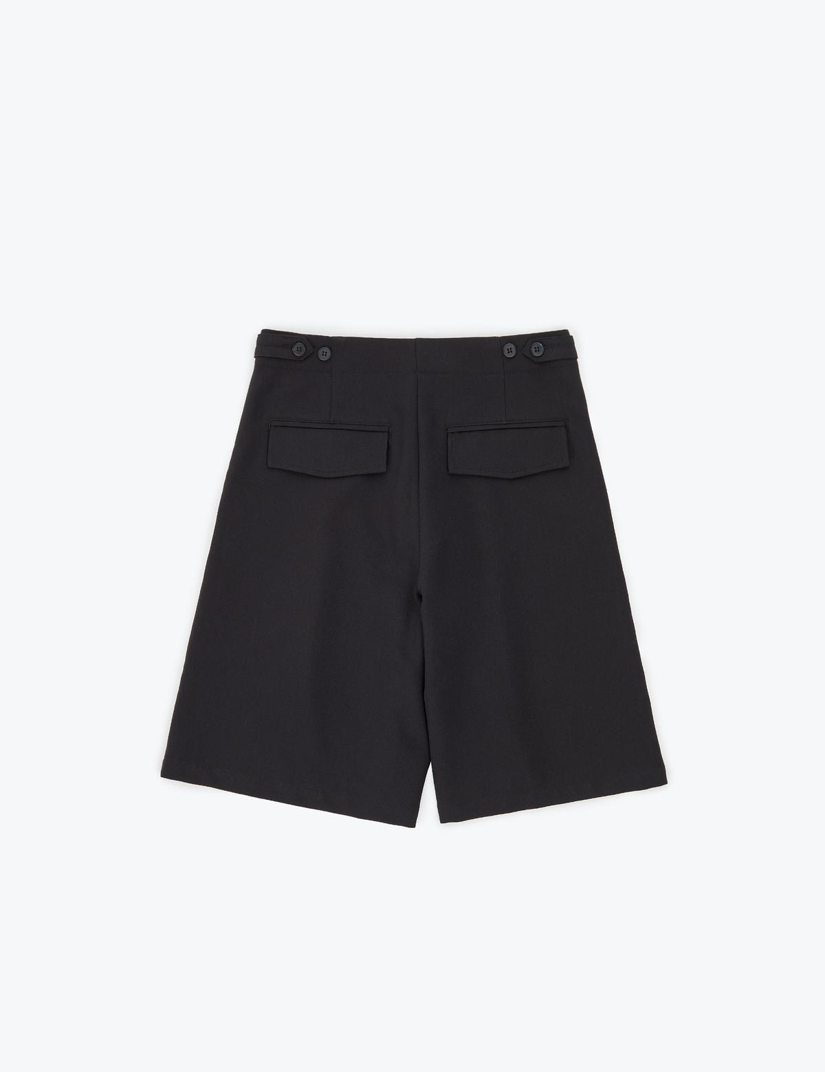 Siyah Comfort Fit Bermuda Şort - 50321214002