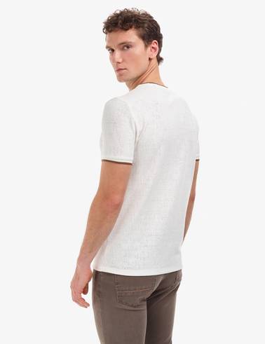 Ekru Slim Fit Tişört