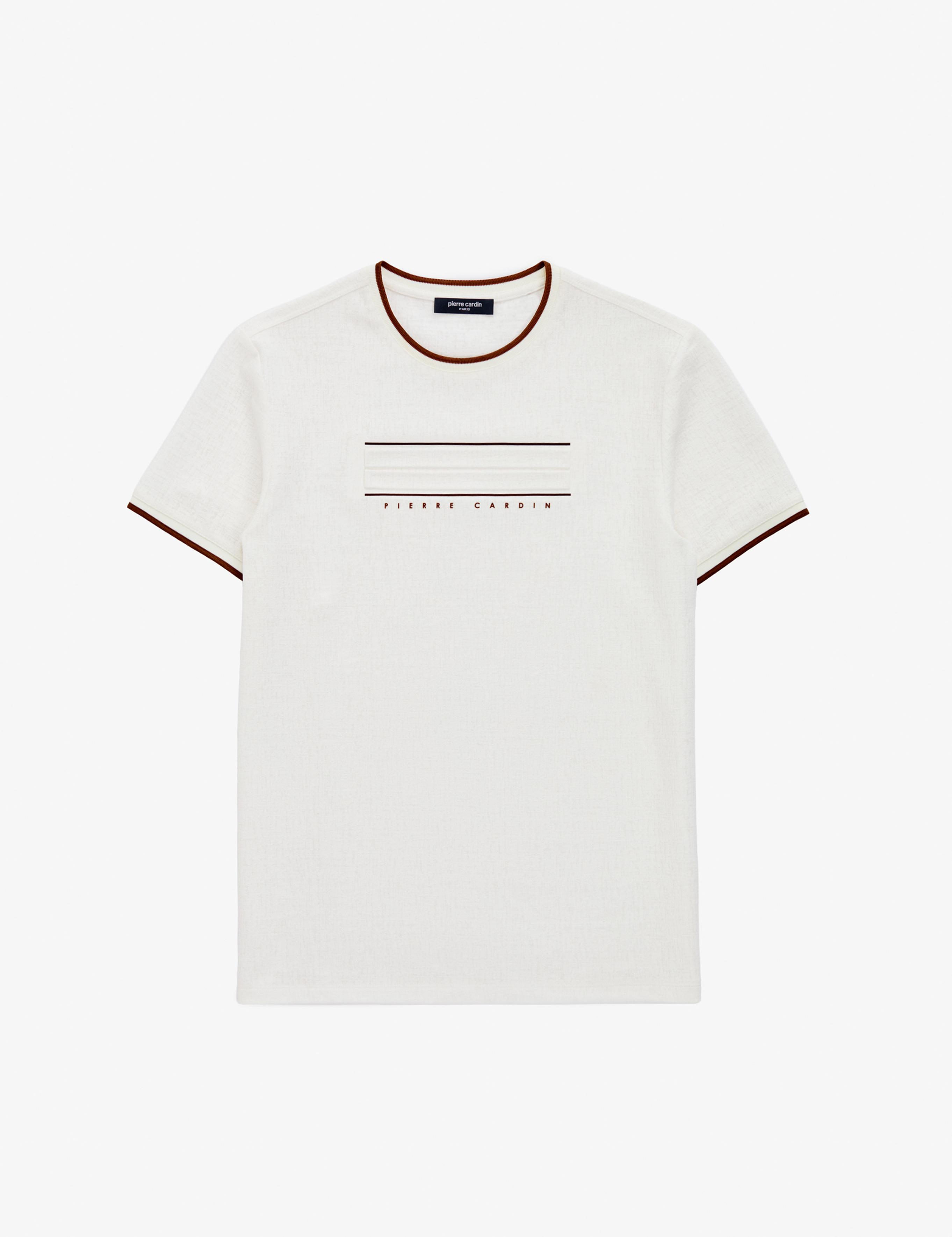 Ekru Slim Fit Tişört
