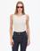Ekru Slim Fit Örme Bluz