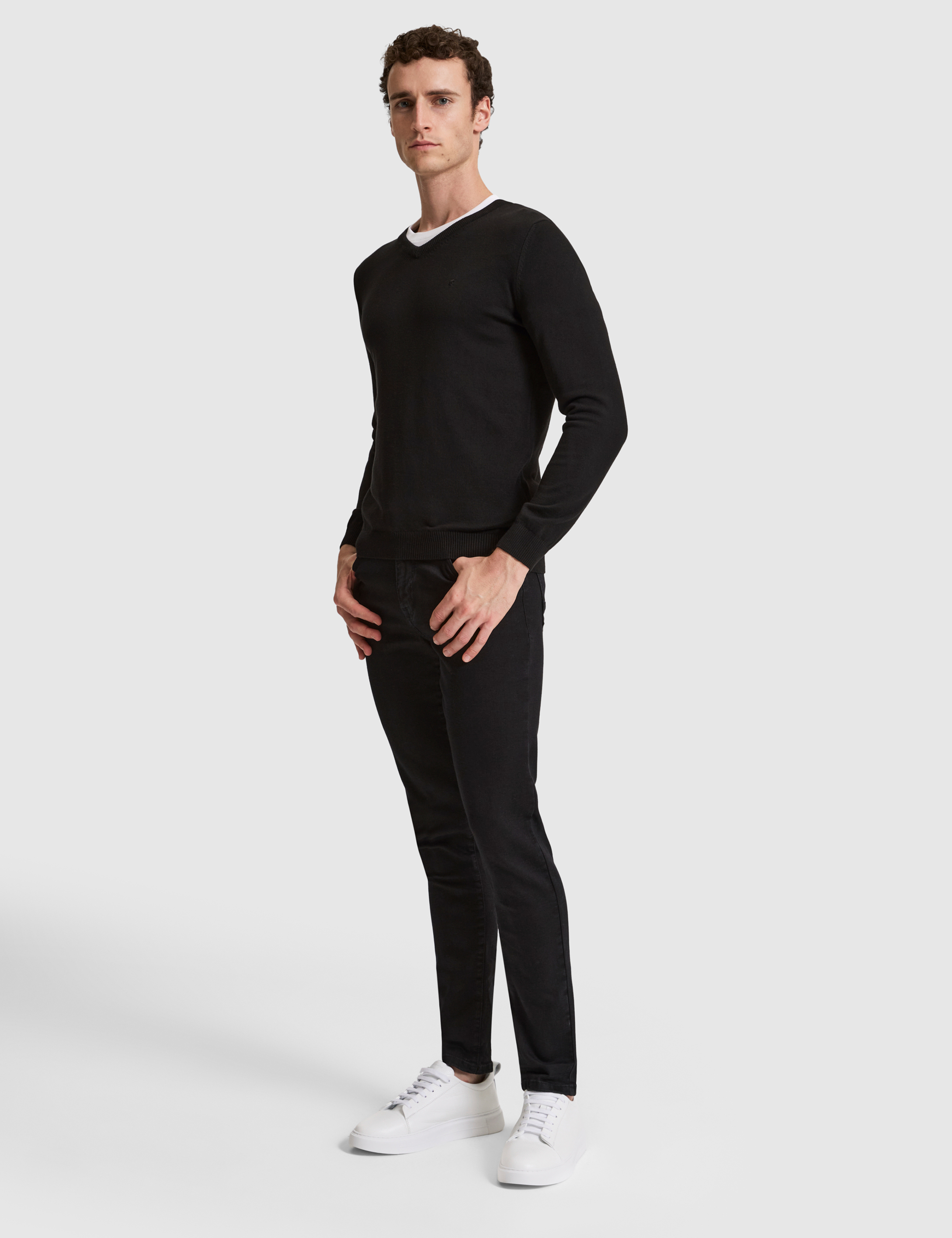 Siyah Slim Fit Basic Kazak - 50315510016