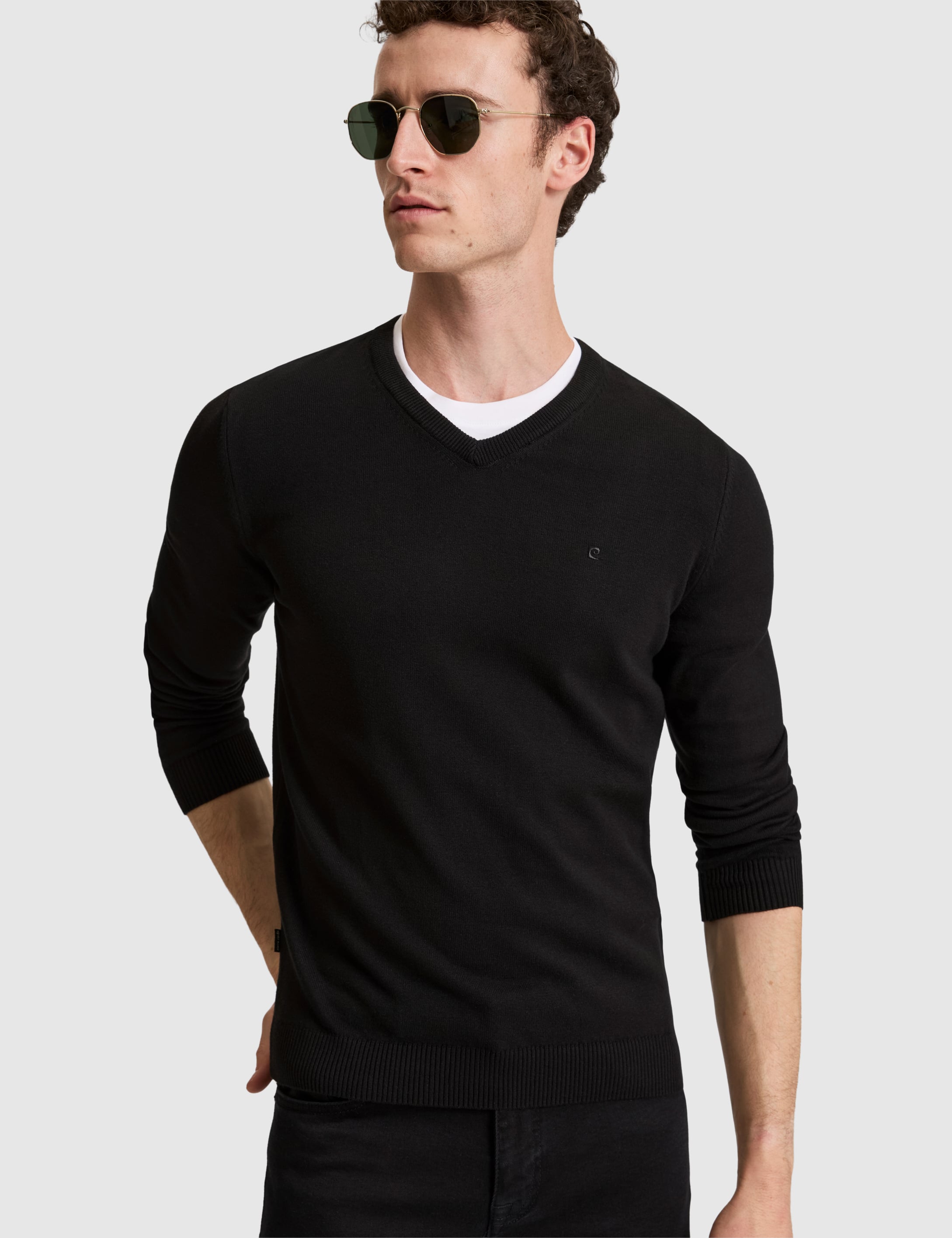 Siyah Slim Fit Basic Kazak - 50315510016