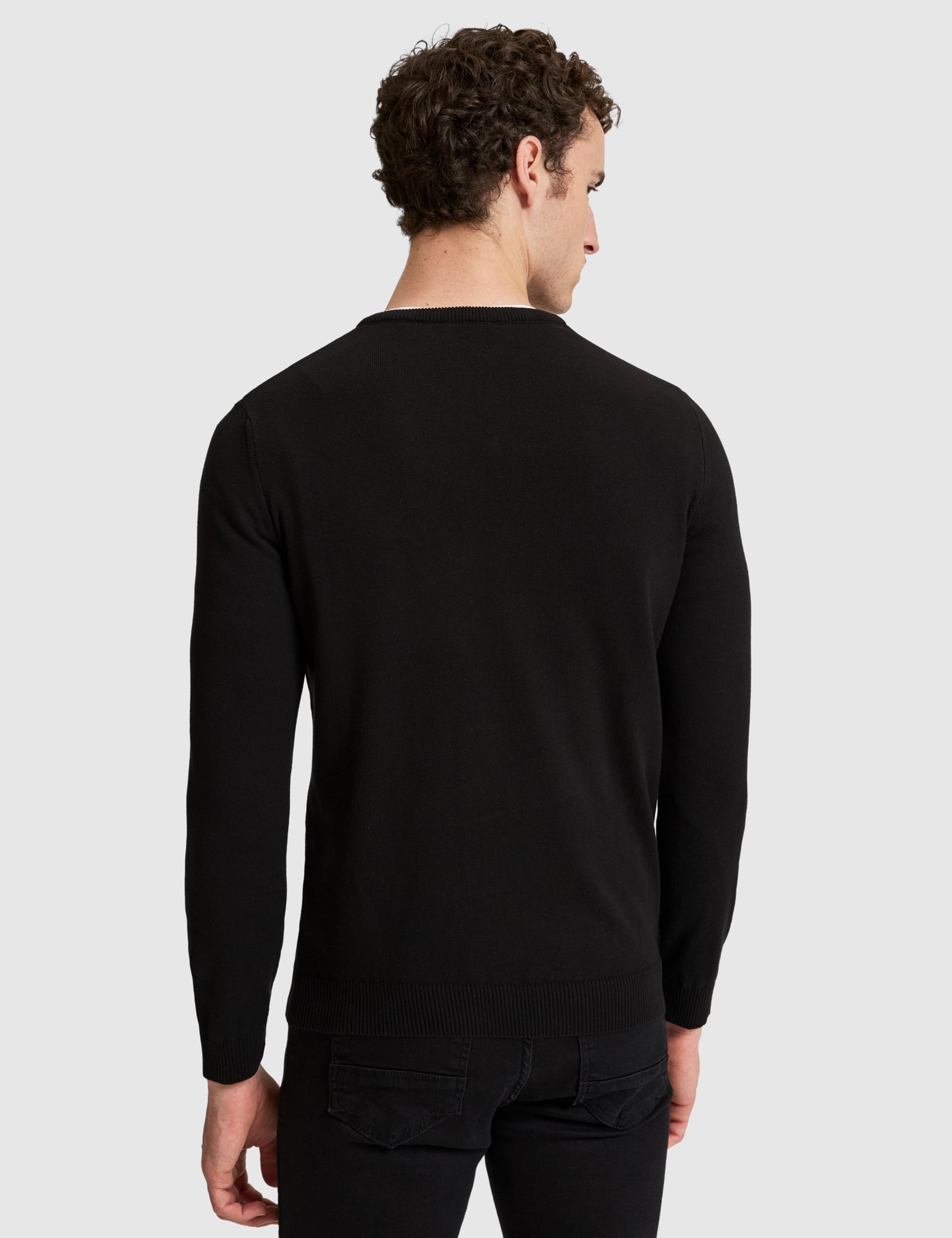 Siyah Slim Fit Basic Kazak - 50315510016