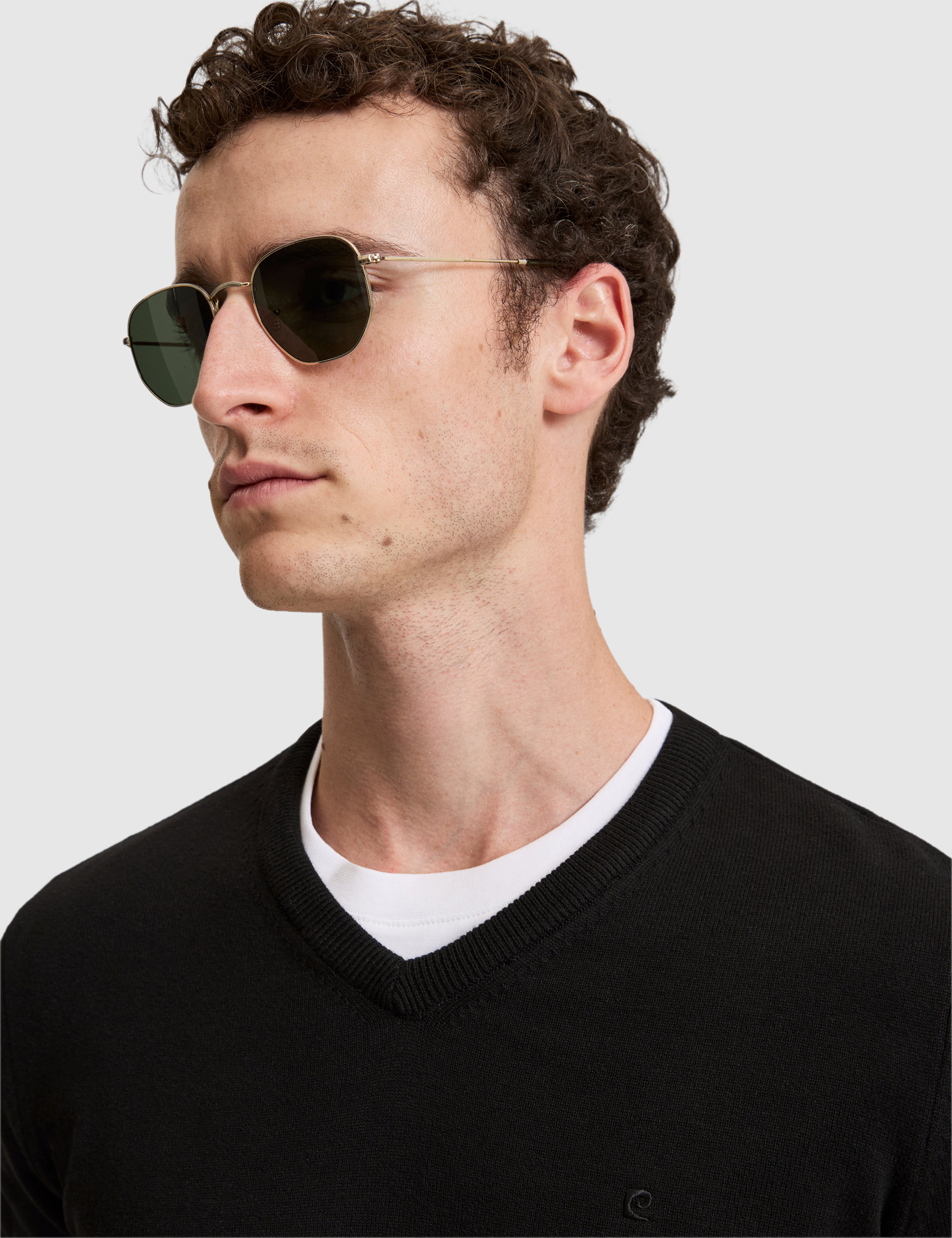 Siyah Slim Fit Basic Kazak - Image 2