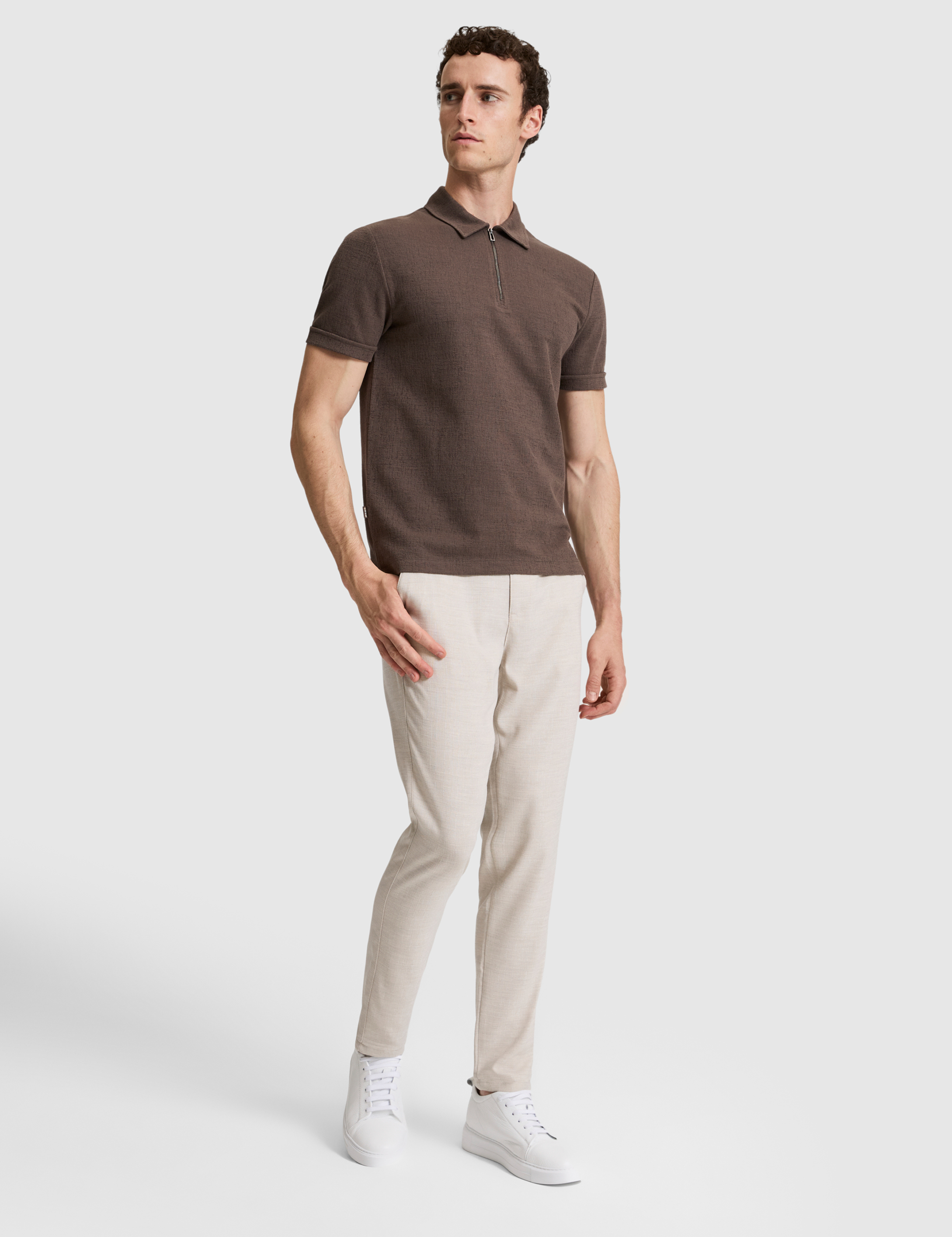 Bej Slim Fit Kanvas Pantolon - 50320822143