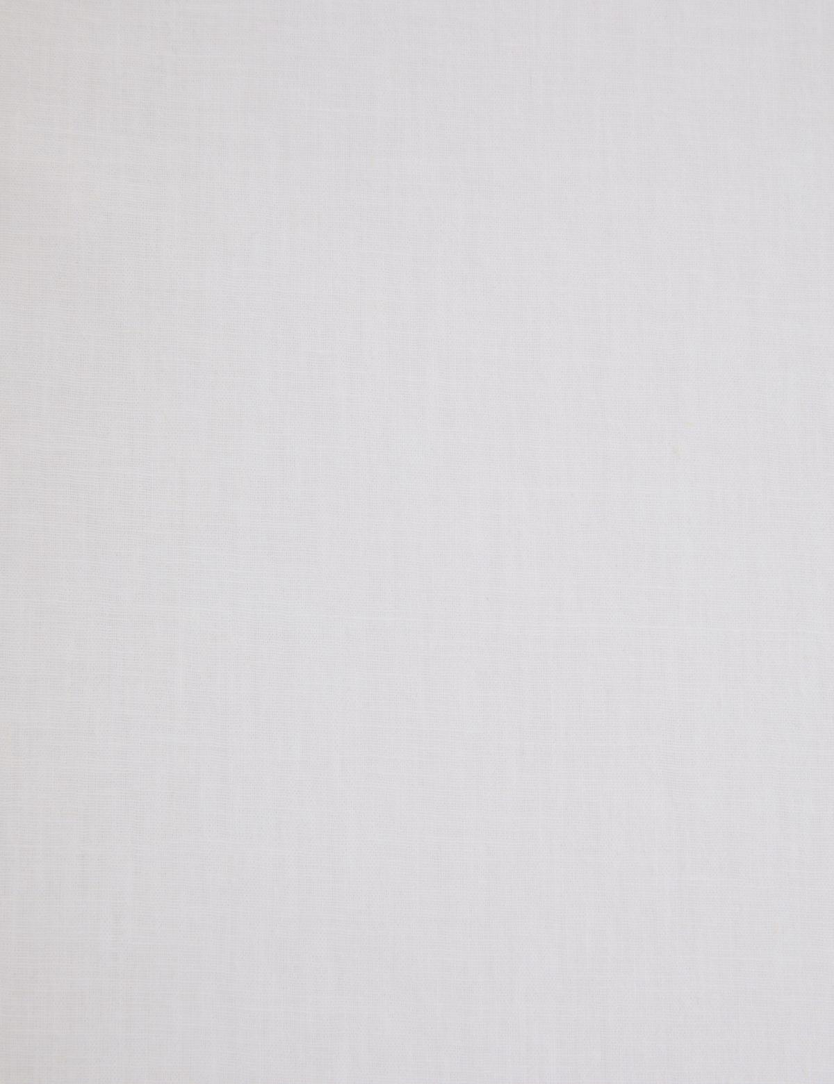 Beyaz Keten Karışımlı Regular Fit Kısa Kollu Gömlek - 50325340024