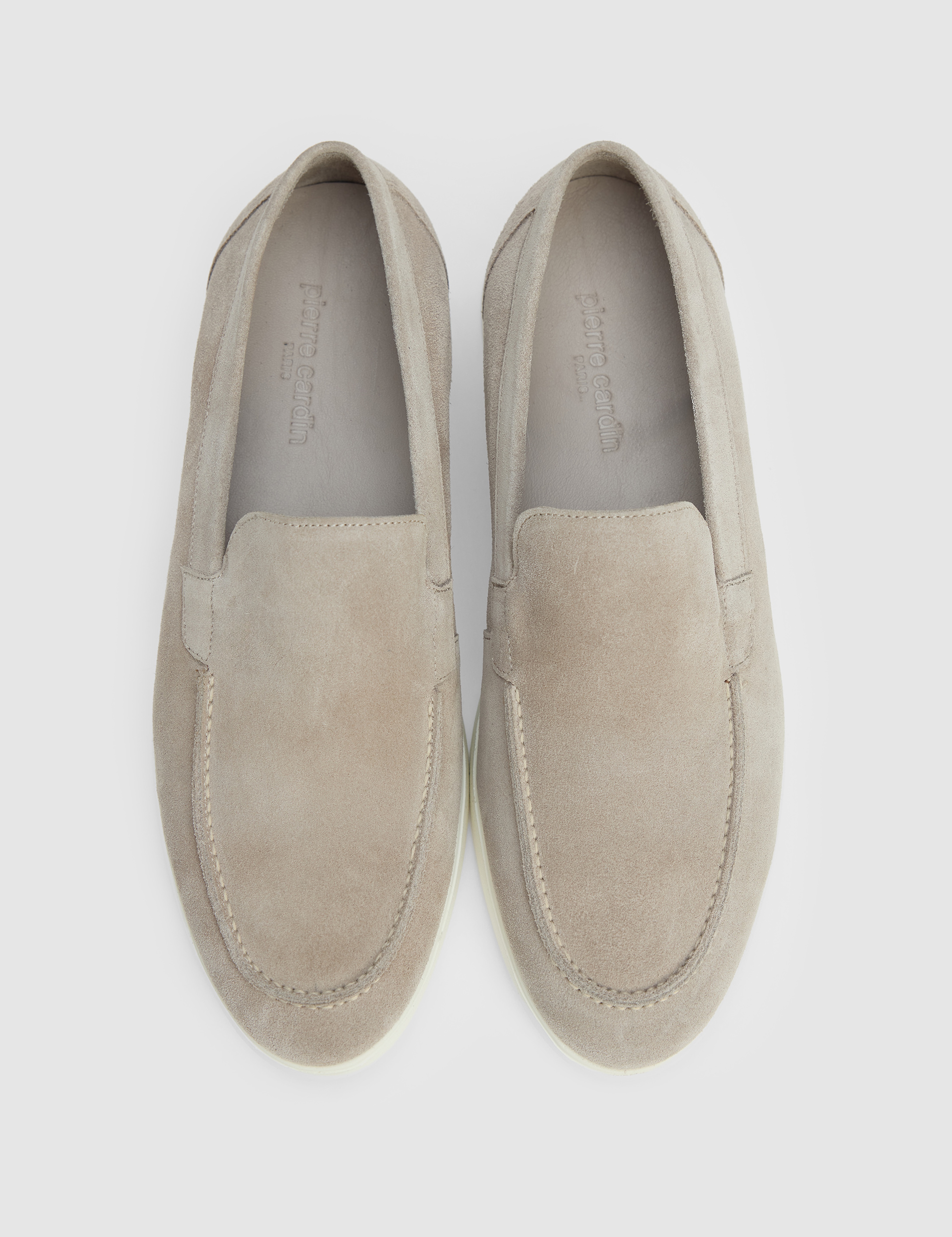 Bej %100 Deri Eva Taban Süet Loafer Ayakkabı - Image 6