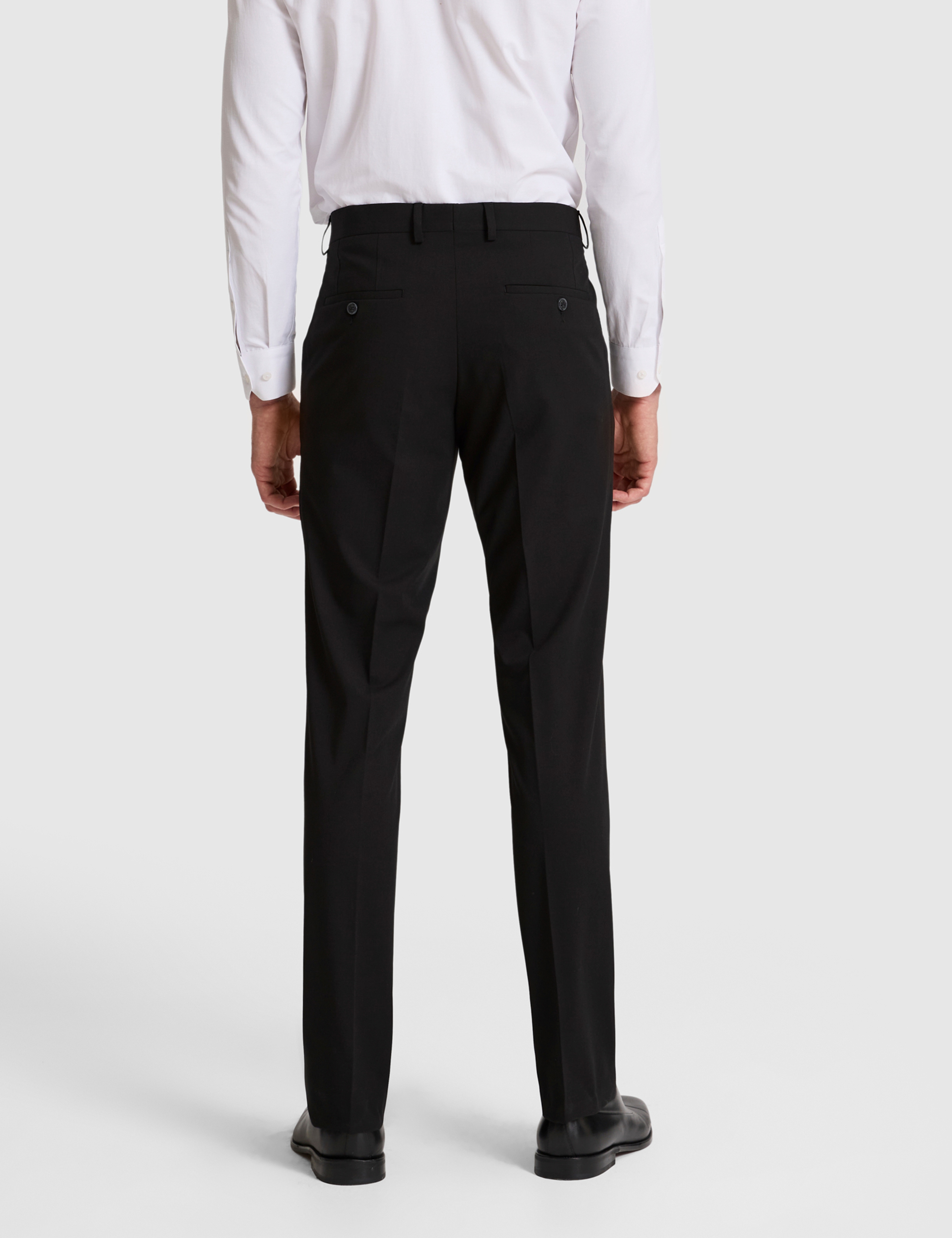 Siyah Slim Fit Kumaş Pantolon - Image 5